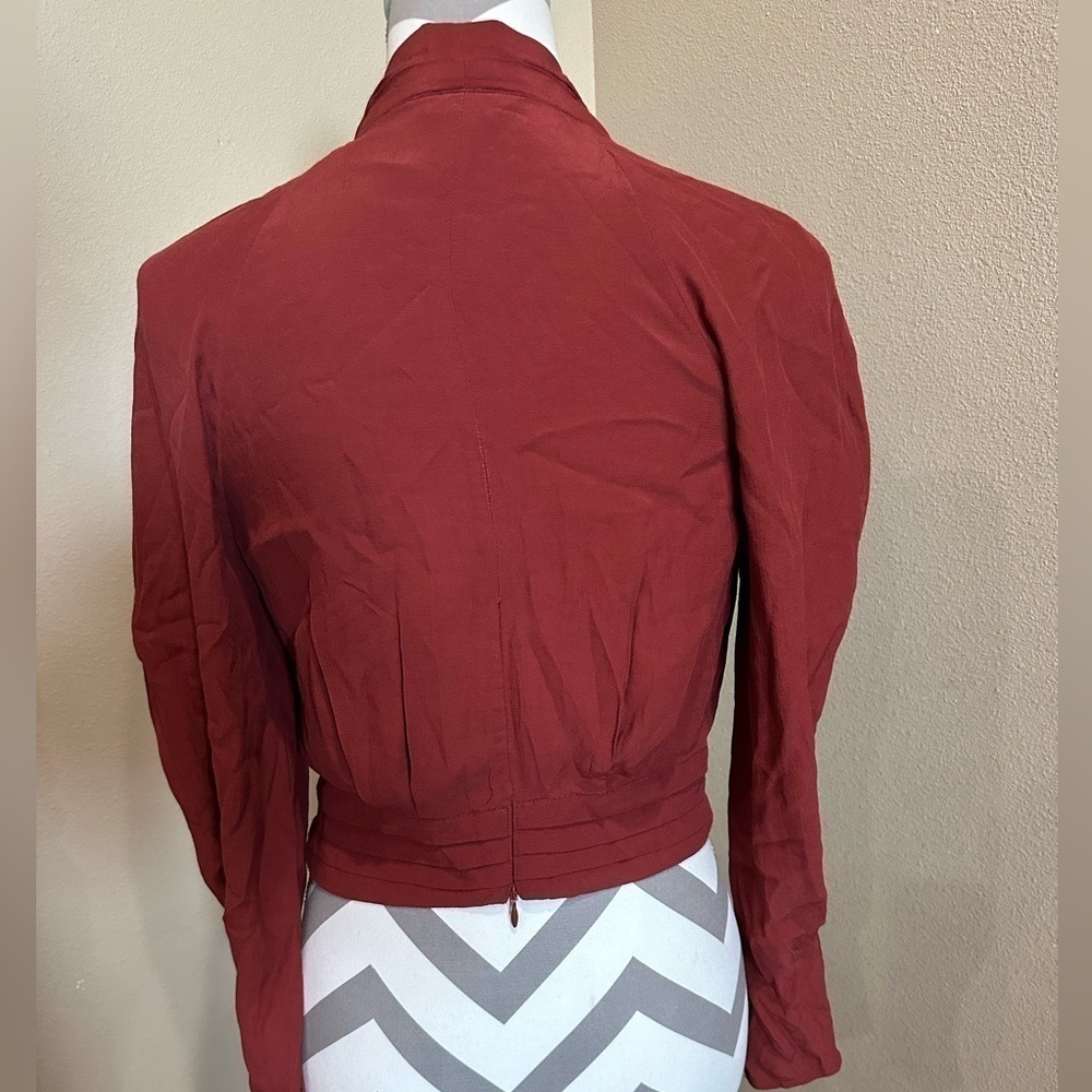 EXPRESS Wrap Blouse in Deep Rust, EUC! - image 3